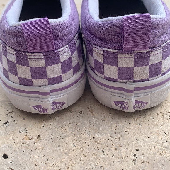 Purple & White Checkered Vans Size 5 - Picture 9 of 10